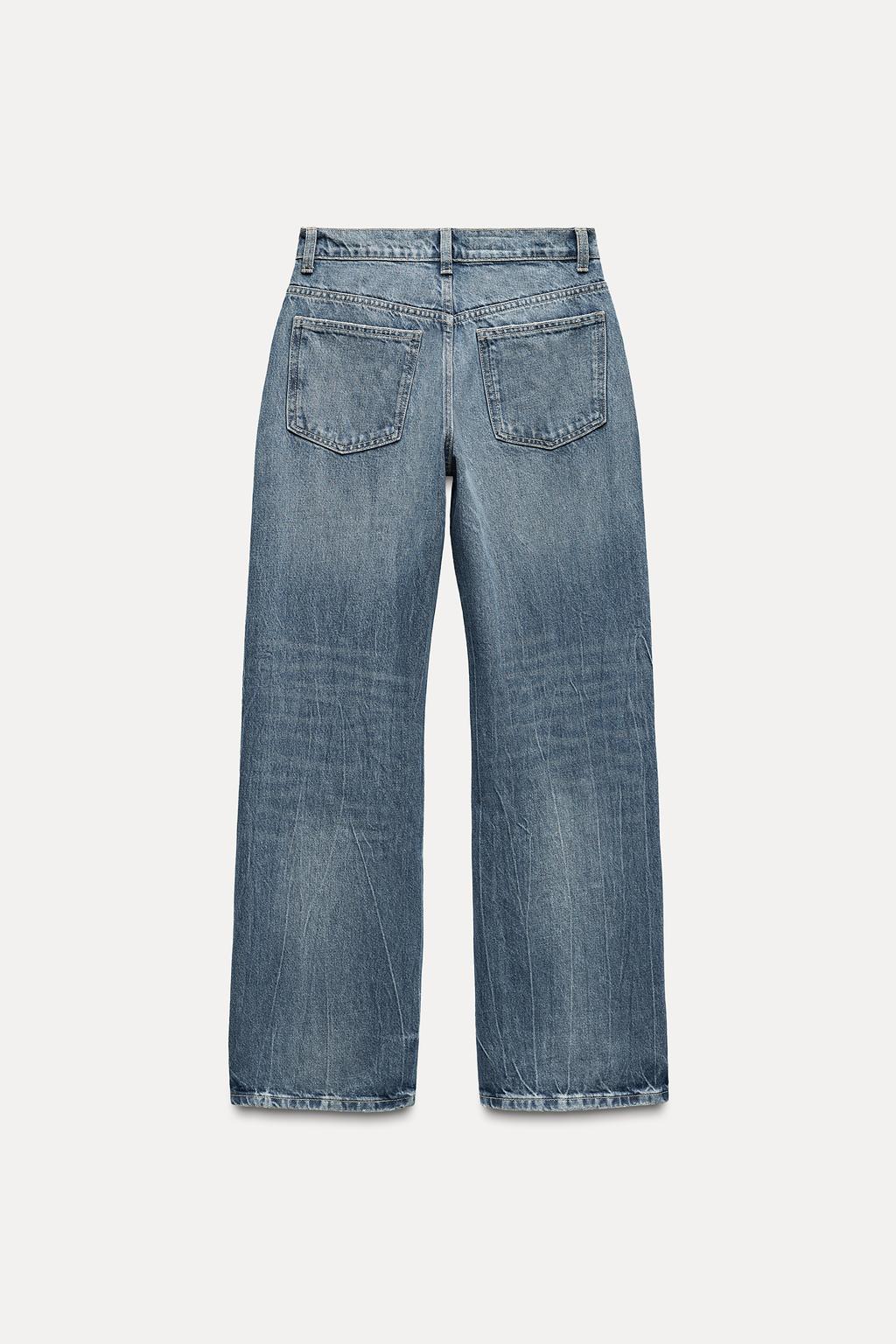 TRF RELAXED FIT MID-RISE JEANS WITH RIVETS